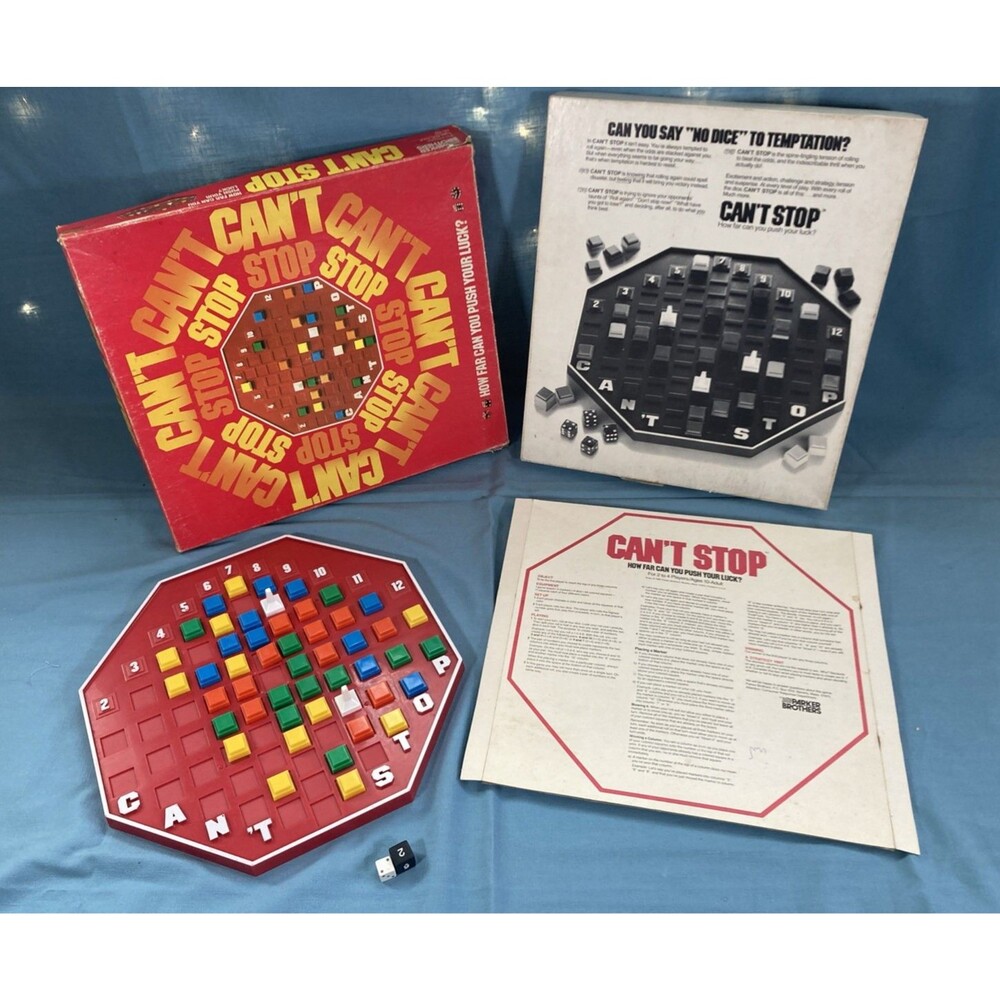 Can’t Stop Board Game (1980) Vintage Parker Brothers